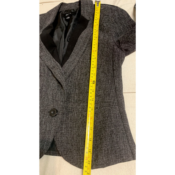 BCX Blazer Womens Small Dark Grey Tweed Cottage Core Classic Sport Coat - Picture 10 of 11